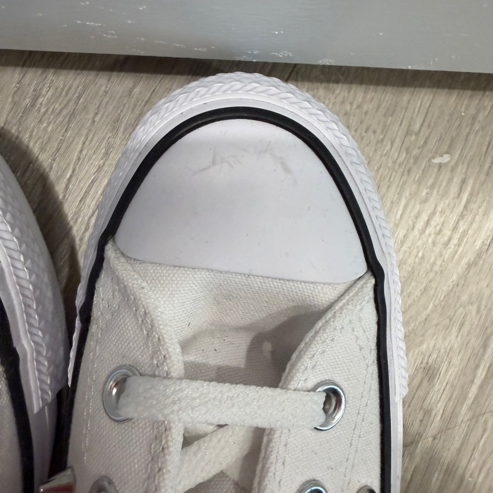 Converse White High-Tops with Silver Spikes - Picture 6 of 6